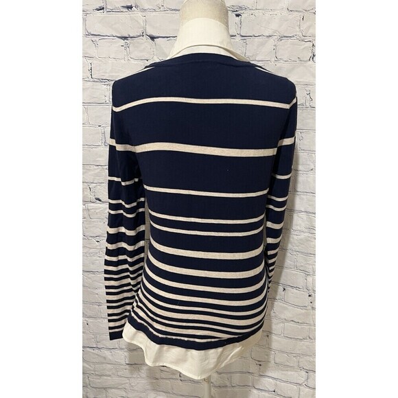 International concept INC Pullover Long sleeves Striped Studded crew M - Picture 4 of 6